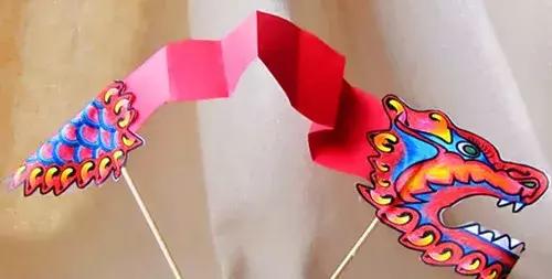 幼儿园元旦手工制作：鞭炮灯笼卡纸舞龙等，8个教程“年味”十足