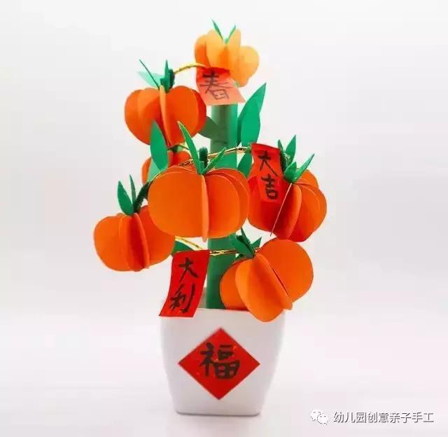 幼儿园元旦手工制作：鞭炮灯笼卡纸舞龙等，8个教程“年味”十足