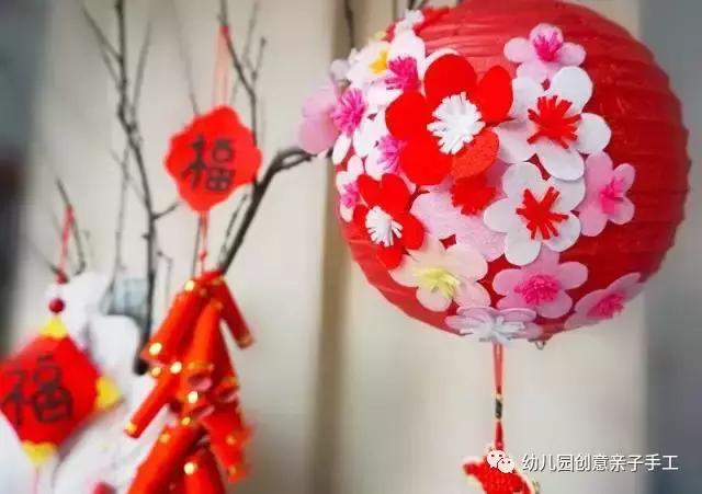 幼儿园元旦手工制作：鞭炮灯笼卡纸舞龙等，8个教程“年味”十足