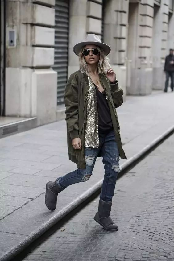 ugg穿搭很潮却很土,谁说穿oversize的就没有好身材