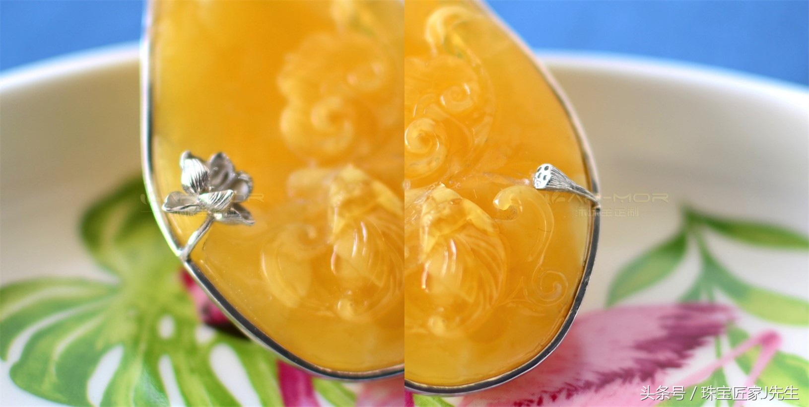 蜜蜡吊坠修复,蜜蜡原石手工打磨吊坠