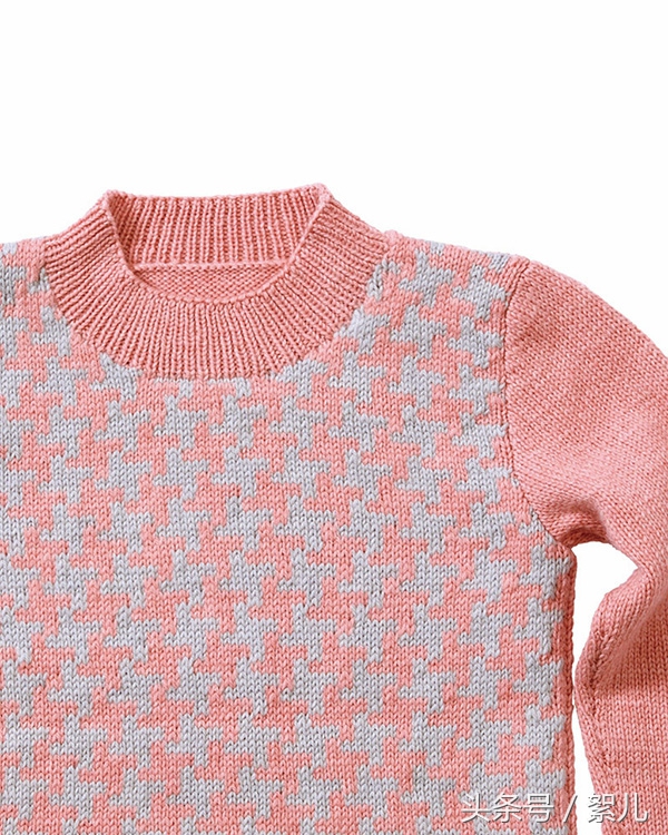 千鸟格永恒的经典,经典千鸟格咖啡色加厚一体绒毛衣