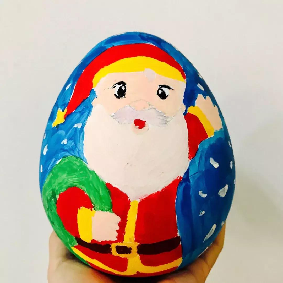 蛋壳画圣诞节,蛋壳画圣诞