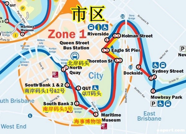 布里斯班市区游（布里斯本河、南岸公园，库萨山夜景）