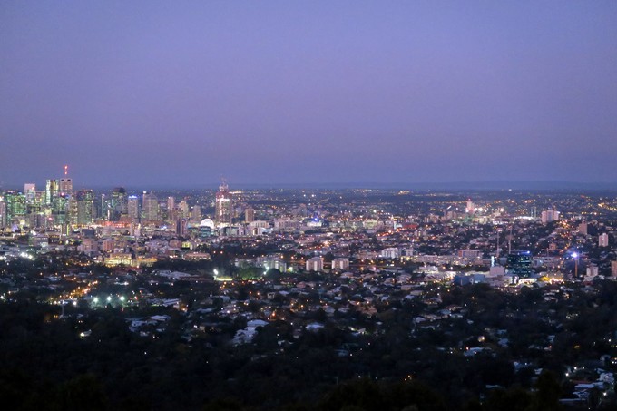 布里斯班市区游（布里斯本河、南岸公园，库萨山夜景）