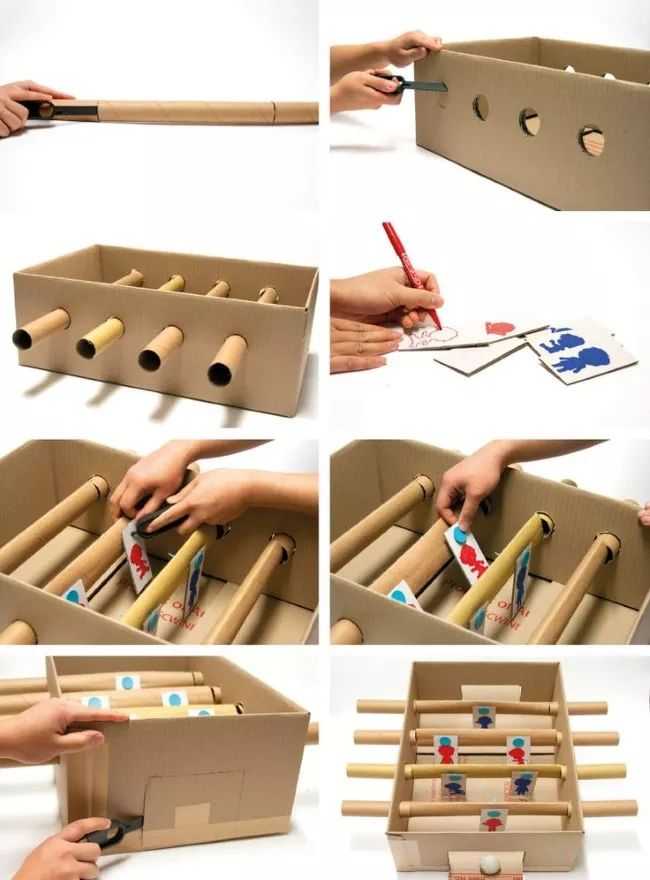 快递箱子做玩具,用快递盒做游戏机双人简单