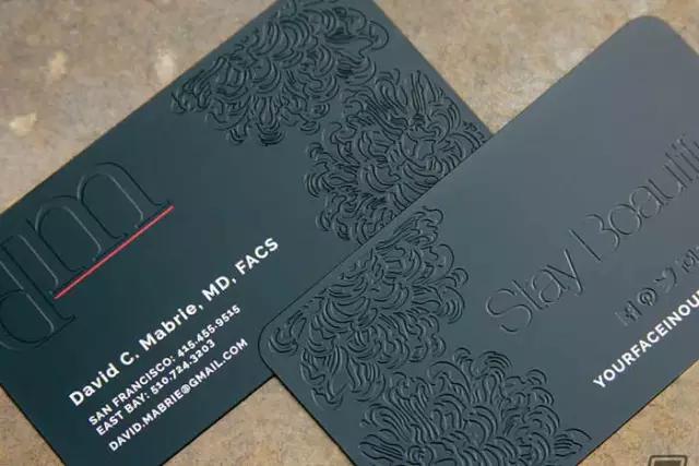 黑色金属名片,纯黄金名片