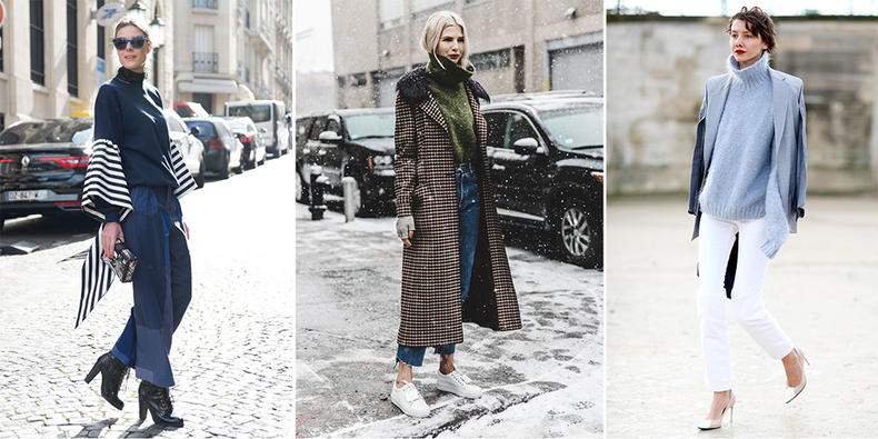 高领针织小黑裙两件怎么搭配,超长修身高领毛衣裙如何搭配