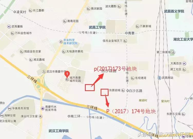 2017武汉土拍收官打响，白沙洲纯住宅地无悬念105899万熔断！