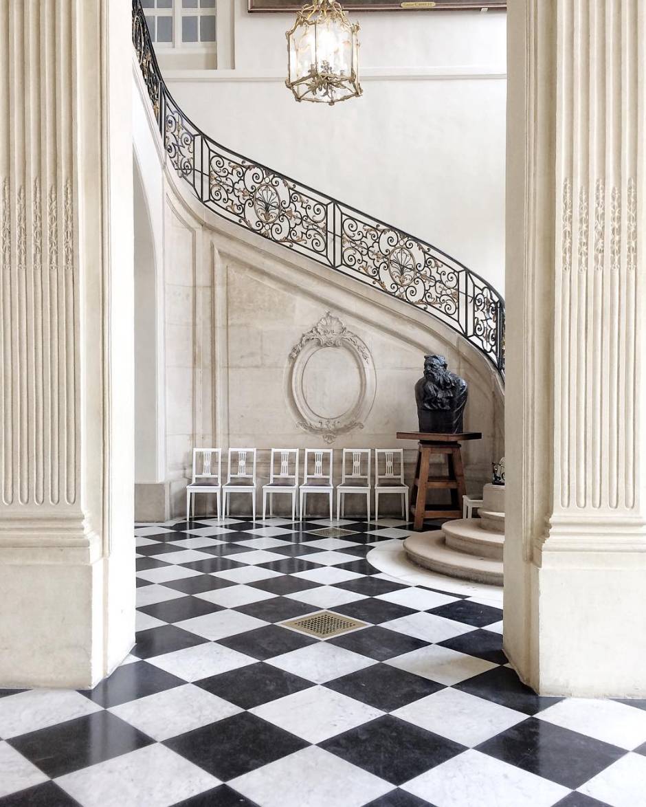 法式黑白瓷砖,奶白色瓷砖法式风格