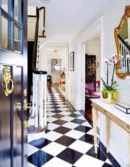 法式黑白瓷砖,奶白色瓷砖法式风格