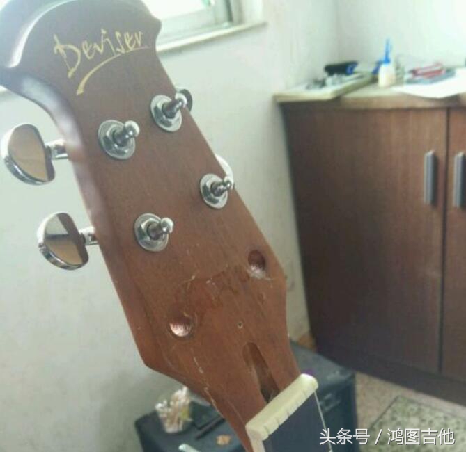 吉他琴头断裂修复教程,吉他琴头摔裂了可以修吗