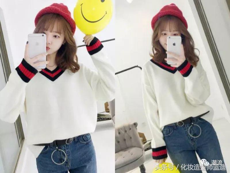 发型韩式中长马尾,头发细软的中短发型烫发教程