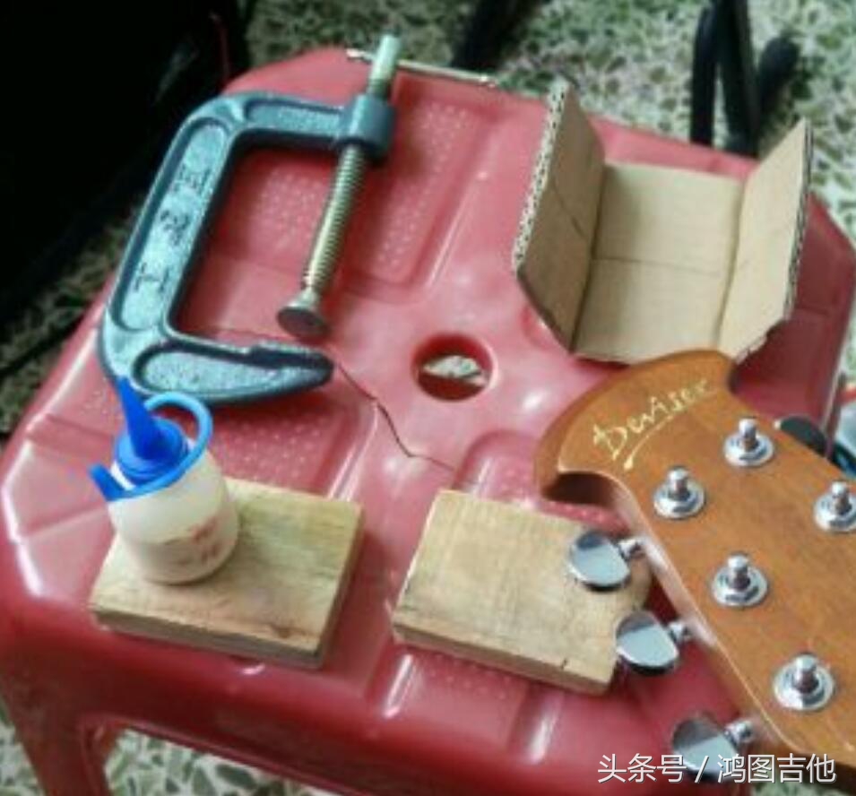 吉他琴头断裂修复教程,吉他琴头摔裂了可以修吗