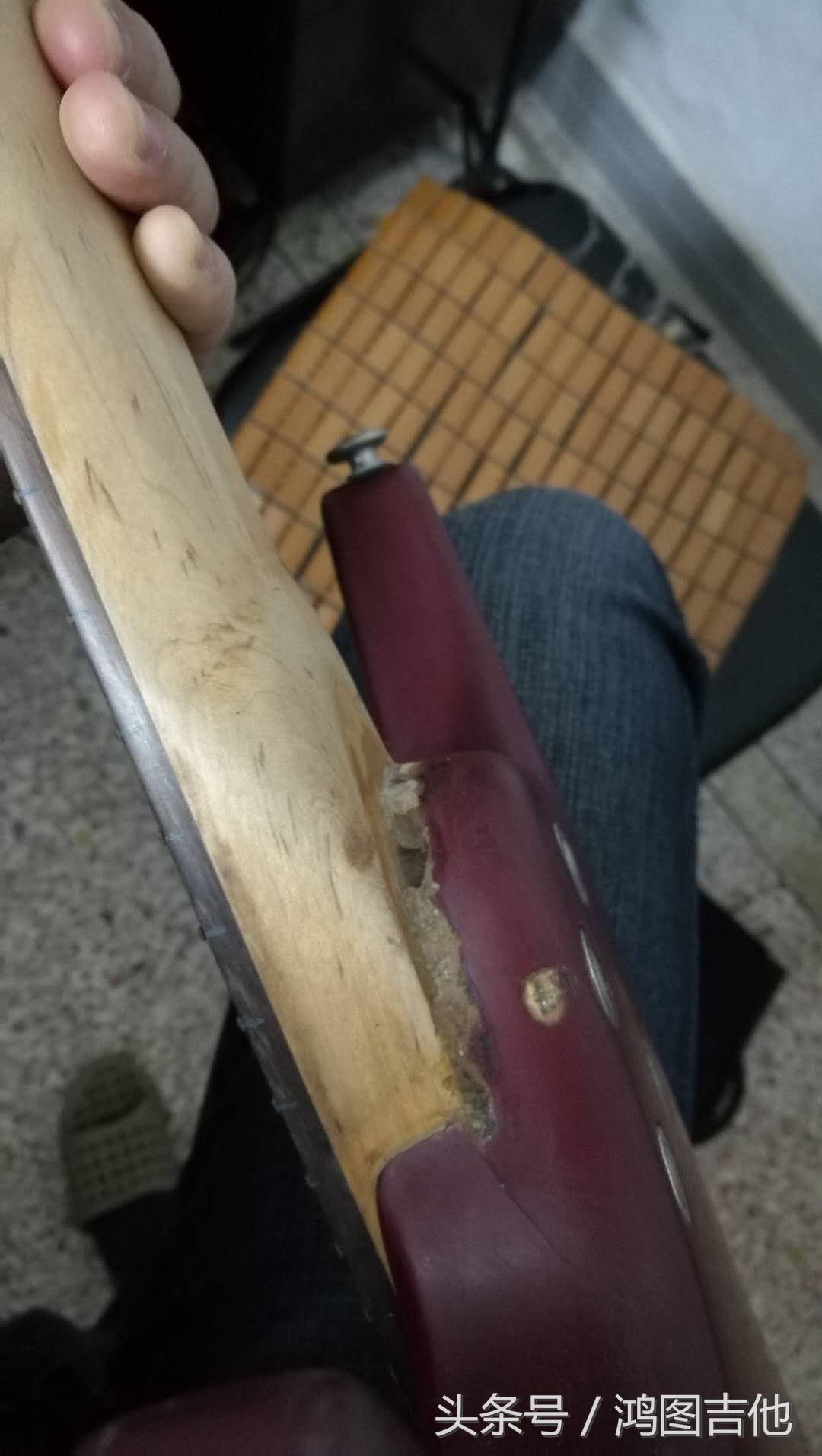 吉他琴头断裂修复教程,吉他琴头摔裂了可以修吗