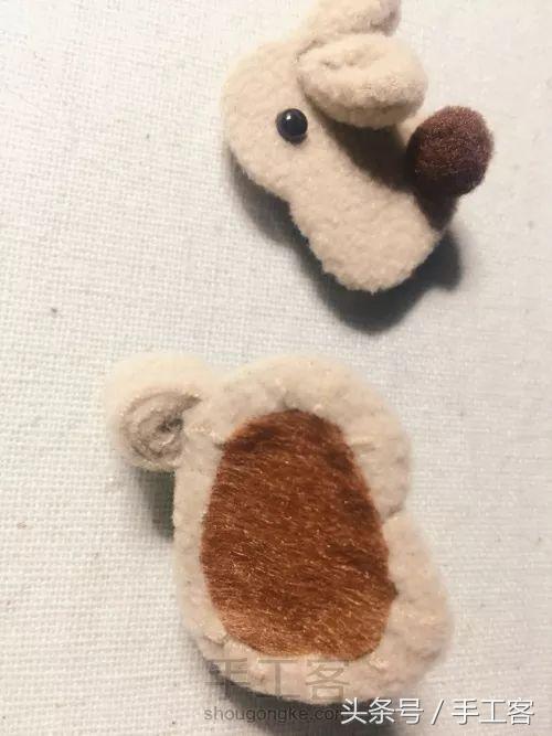 萌兔小手工制作,diy布艺趴趴兔
