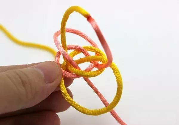 编绳双线纽扣结,编绳基础双线纽扣