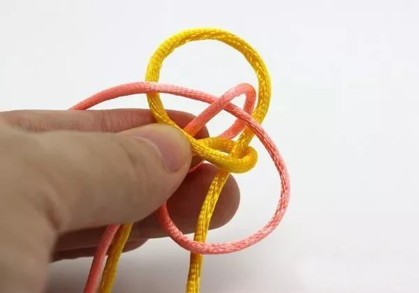 编绳双线纽扣结,编绳基础双线纽扣