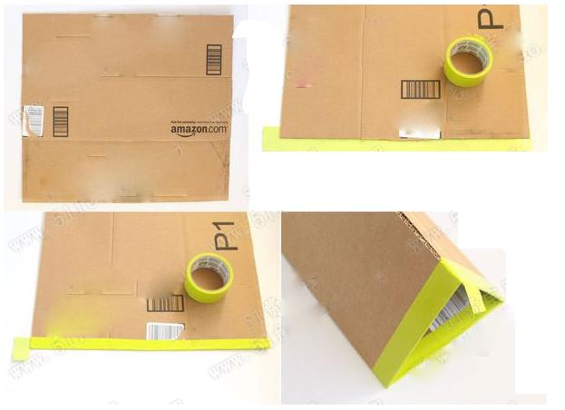 用废弃的快递箱做收纳本子,用小快递盒做收纳