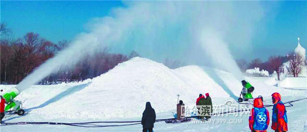30届雪博会,雪博会雪雕龙腾福山完工