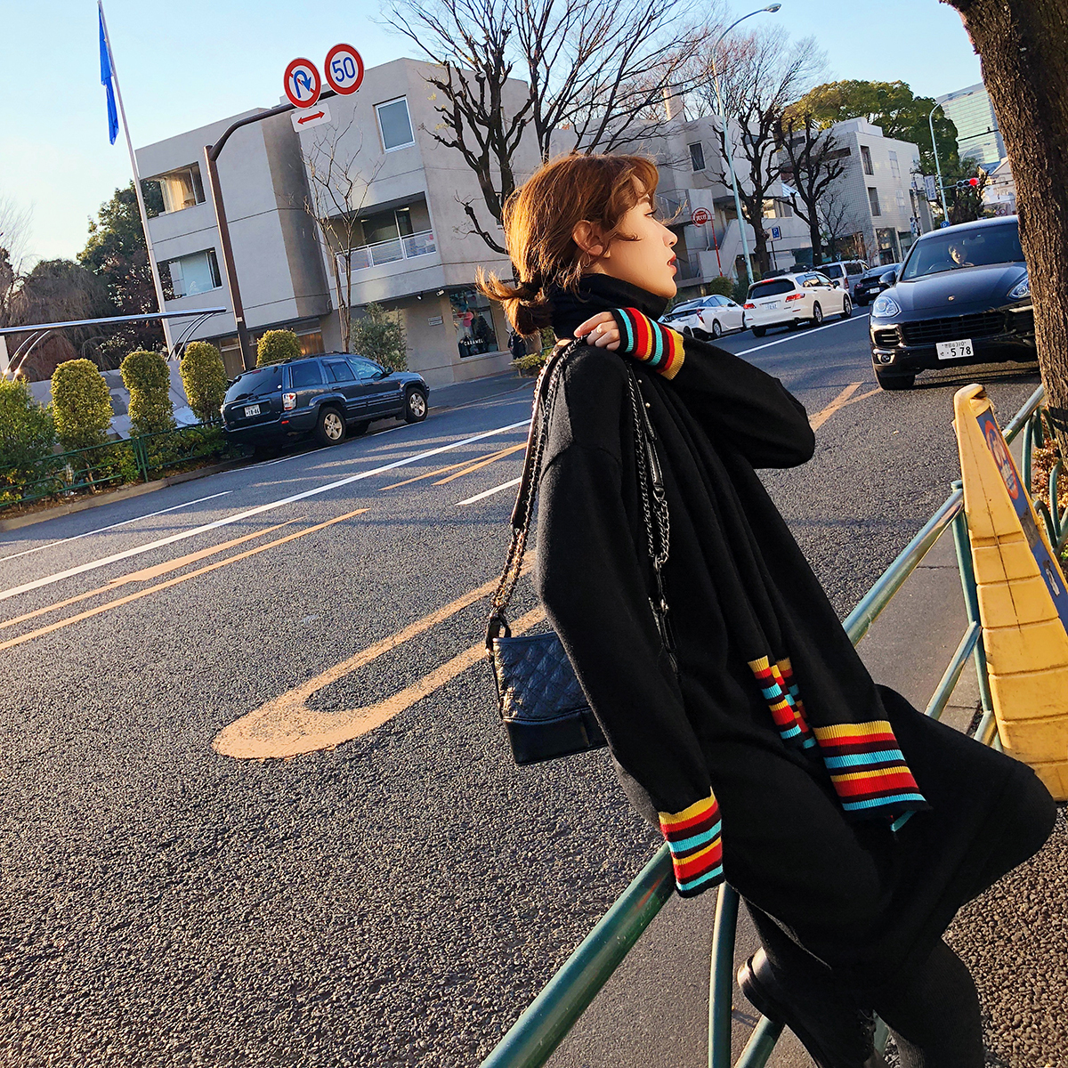 秋冬最流行又遮肉又百搭的裙款,大衣内搭连衣裙遮肉显瘦针织裙