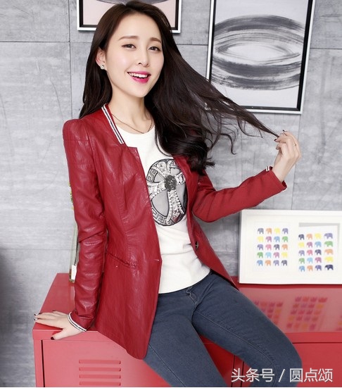 皮衣简单大气容易搭配女,皮衣穿搭女冬季搭配高级感