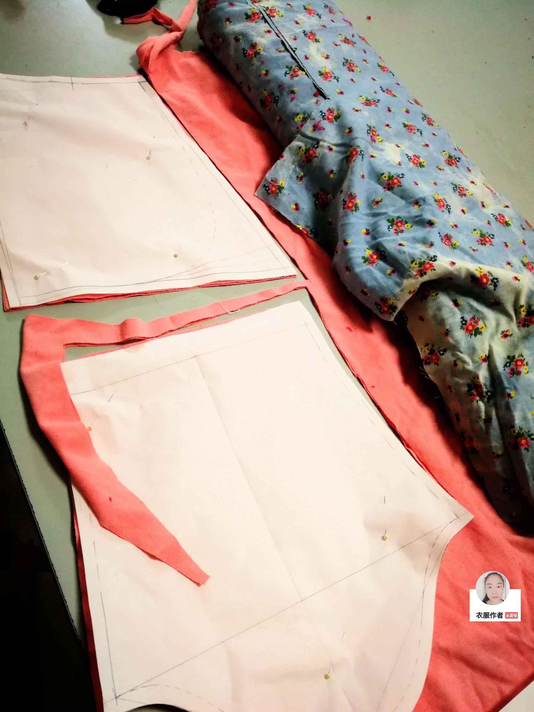 宝宝棉衣半成品裁片,三个宝宝连体棉衣裁剪教程完整版