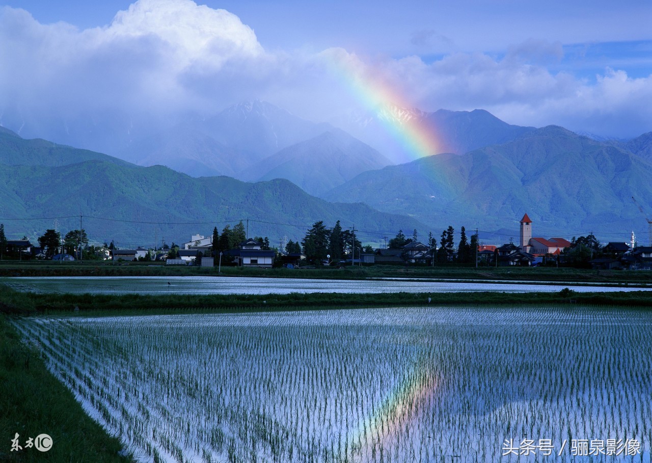 旅游遇到彩虹是幸运,旅行雪山拍照技巧