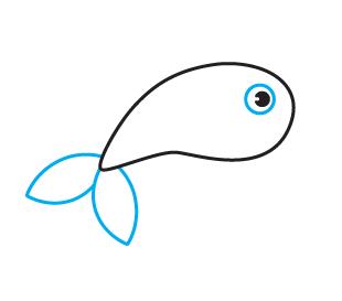 儿童简笔鲸鱼画,儿童鲸鱼简笔画步骤