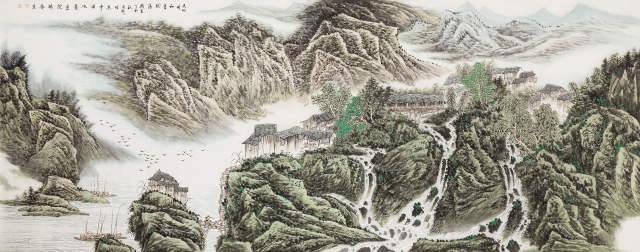 大幅作品画展,四尺整张竖幅参展作品