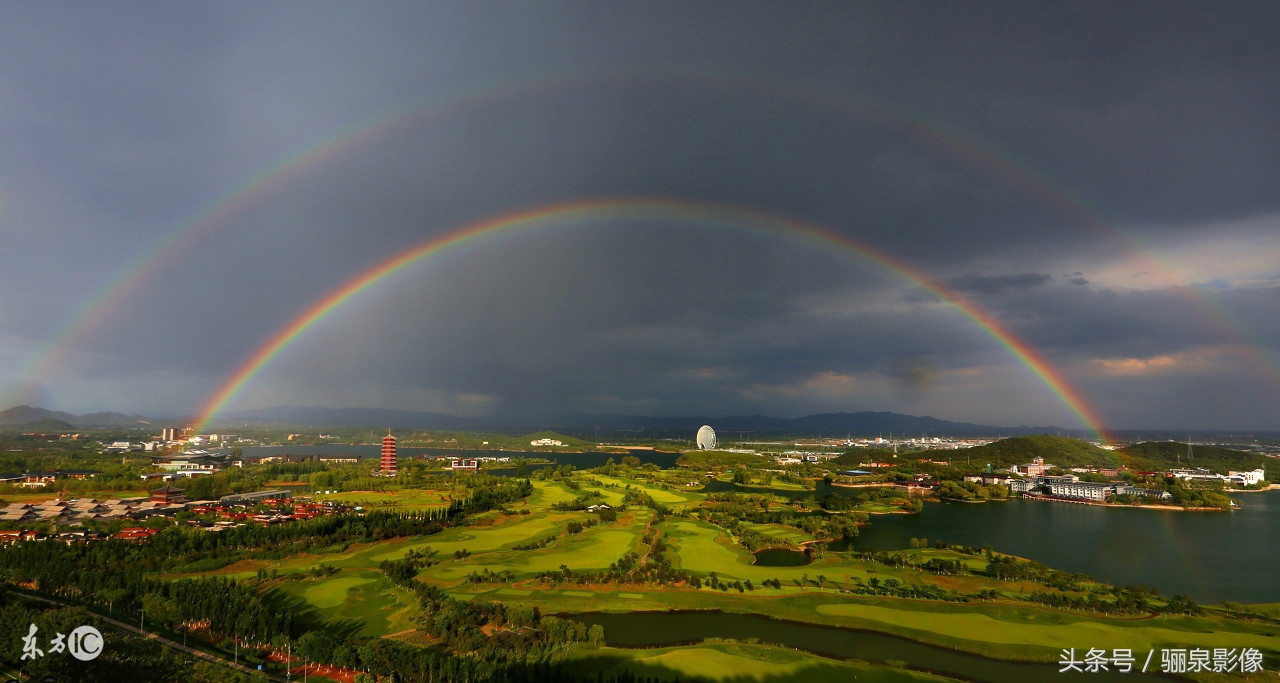 旅游遇到彩虹是幸运,旅行雪山拍照技巧