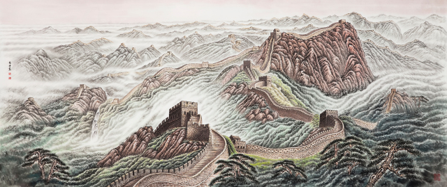 大幅作品画展,四尺整张竖幅参展作品