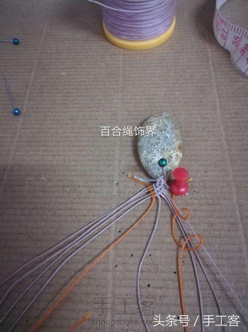 福盘吊坠项链怎么编绳好看,平安扣吊坠红绳项链编绳教程