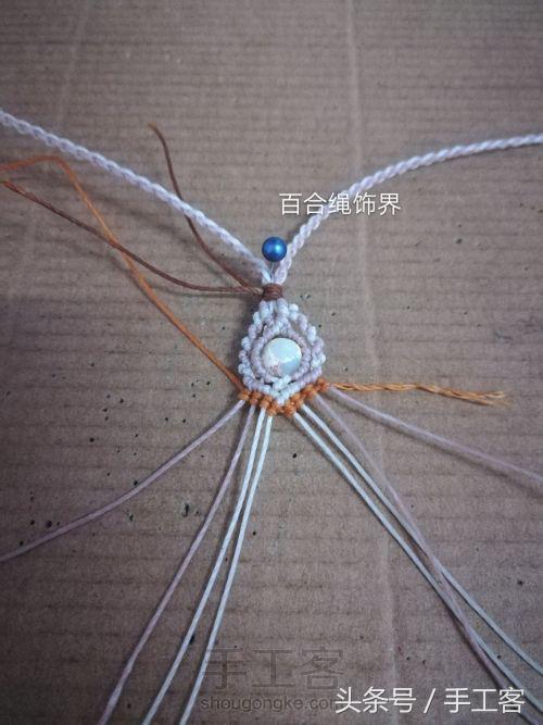 福盘吊坠项链怎么编绳好看,平安扣吊坠红绳项链编绳教程