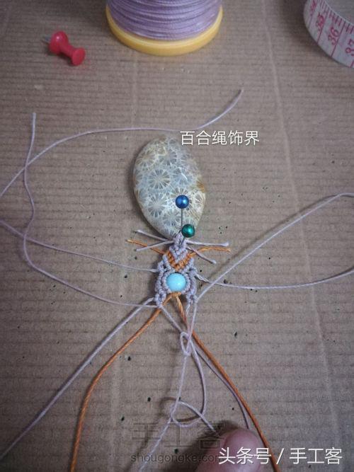 福盘吊坠项链怎么编绳好看,平安扣吊坠红绳项链编绳教程