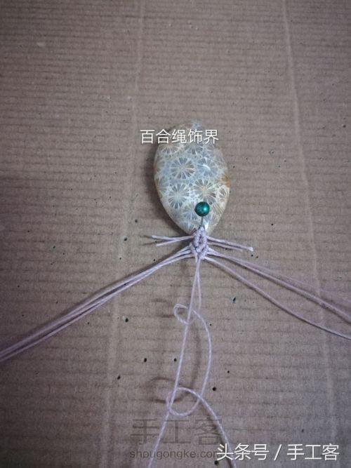 福盘吊坠项链怎么编绳好看,平安扣吊坠红绳项链编绳教程