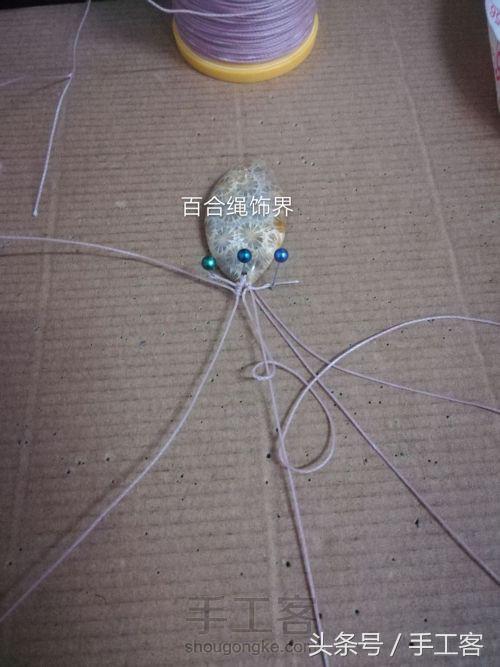 福盘吊坠项链怎么编绳好看,平安扣吊坠红绳项链编绳教程