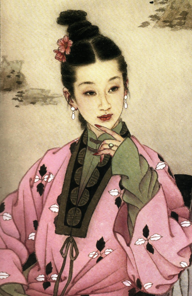 国画名家杨淑涛工笔仕女画欣赏,赵国经工笔仕女画作品欣赏