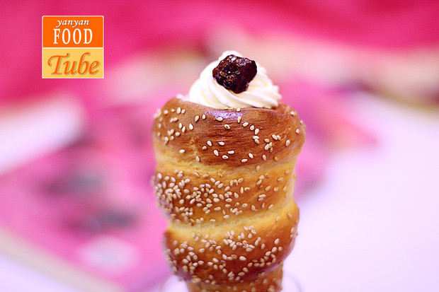 牛角面包三明治加芝士,牛角面包夹奶油奶酪