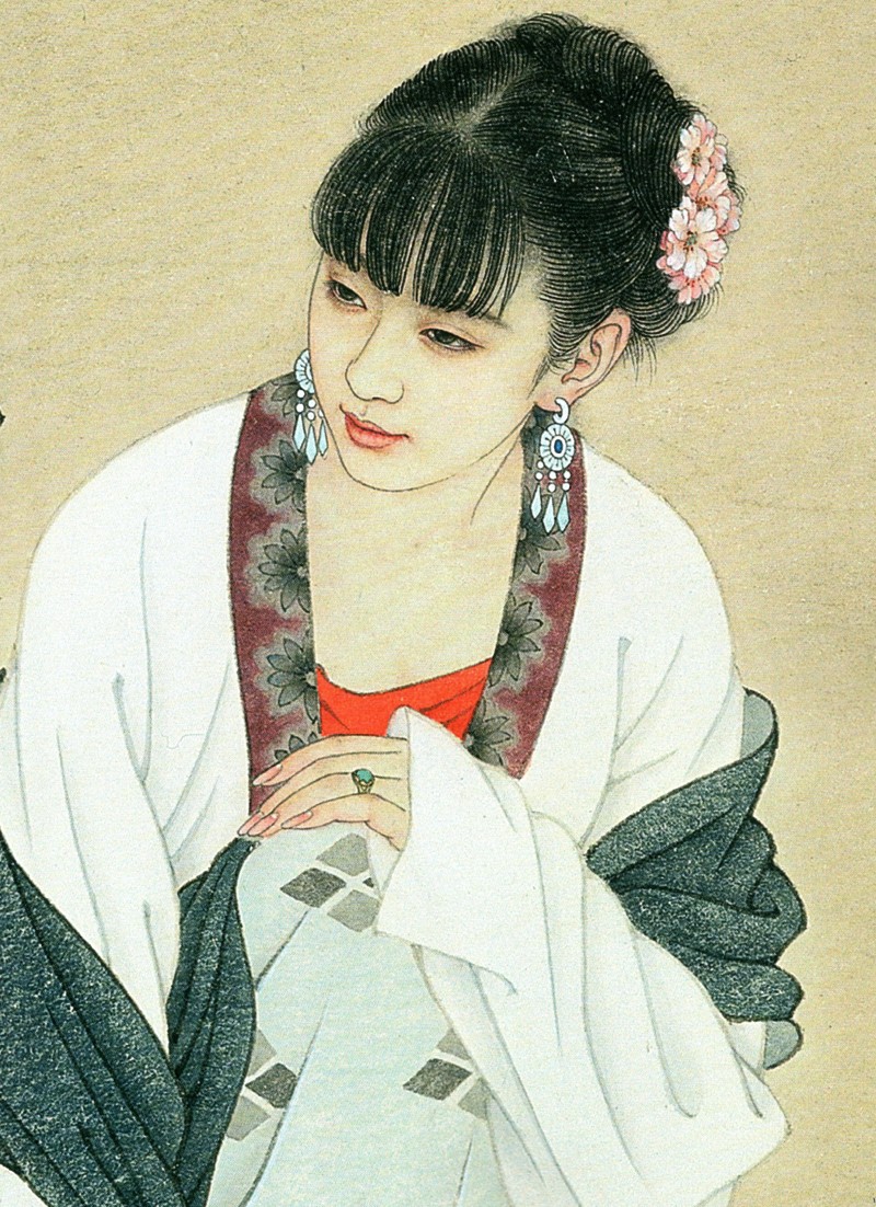 国画名家杨淑涛工笔仕女画欣赏,赵国经工笔仕女画作品欣赏