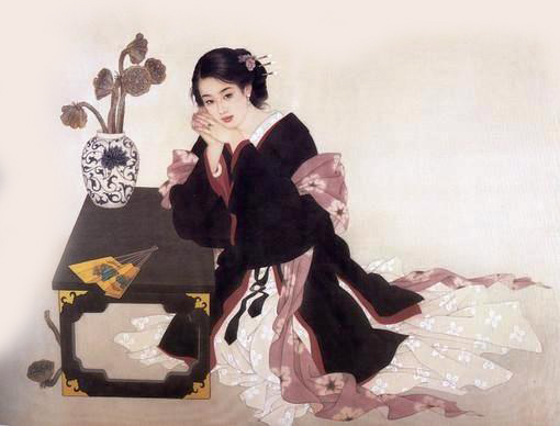 国画名家杨淑涛工笔仕女画欣赏,赵国经工笔仕女画作品欣赏