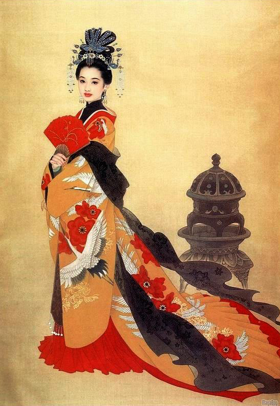 国画名家杨淑涛工笔仕女画欣赏,赵国经工笔仕女画作品欣赏