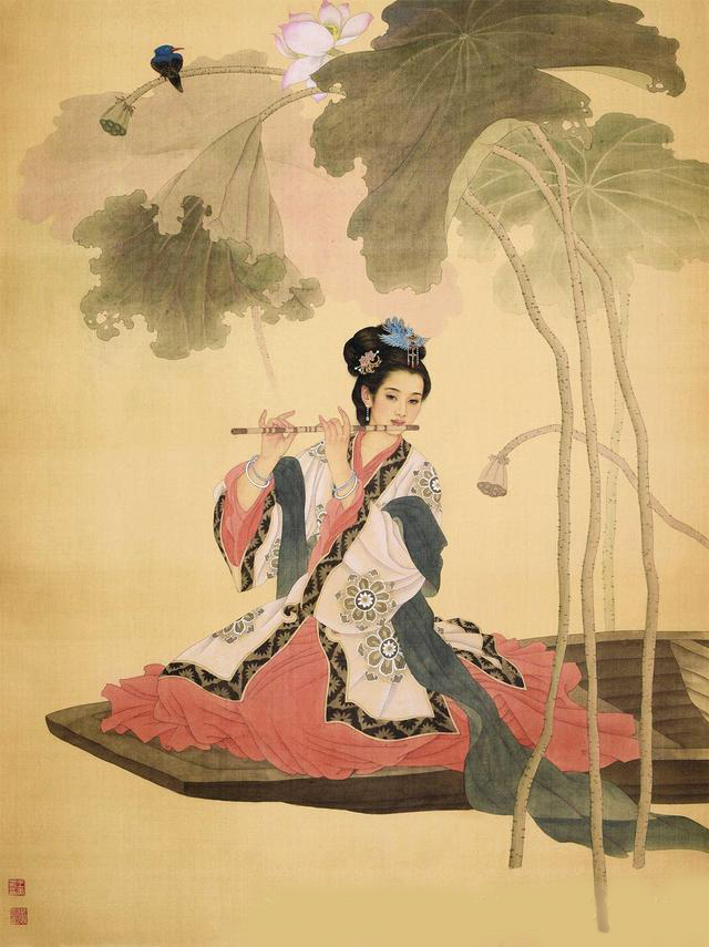国画名家杨淑涛工笔仕女画欣赏,赵国经工笔仕女画作品欣赏