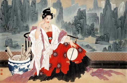 国画名家杨淑涛工笔仕女画欣赏,赵国经工笔仕女画作品欣赏