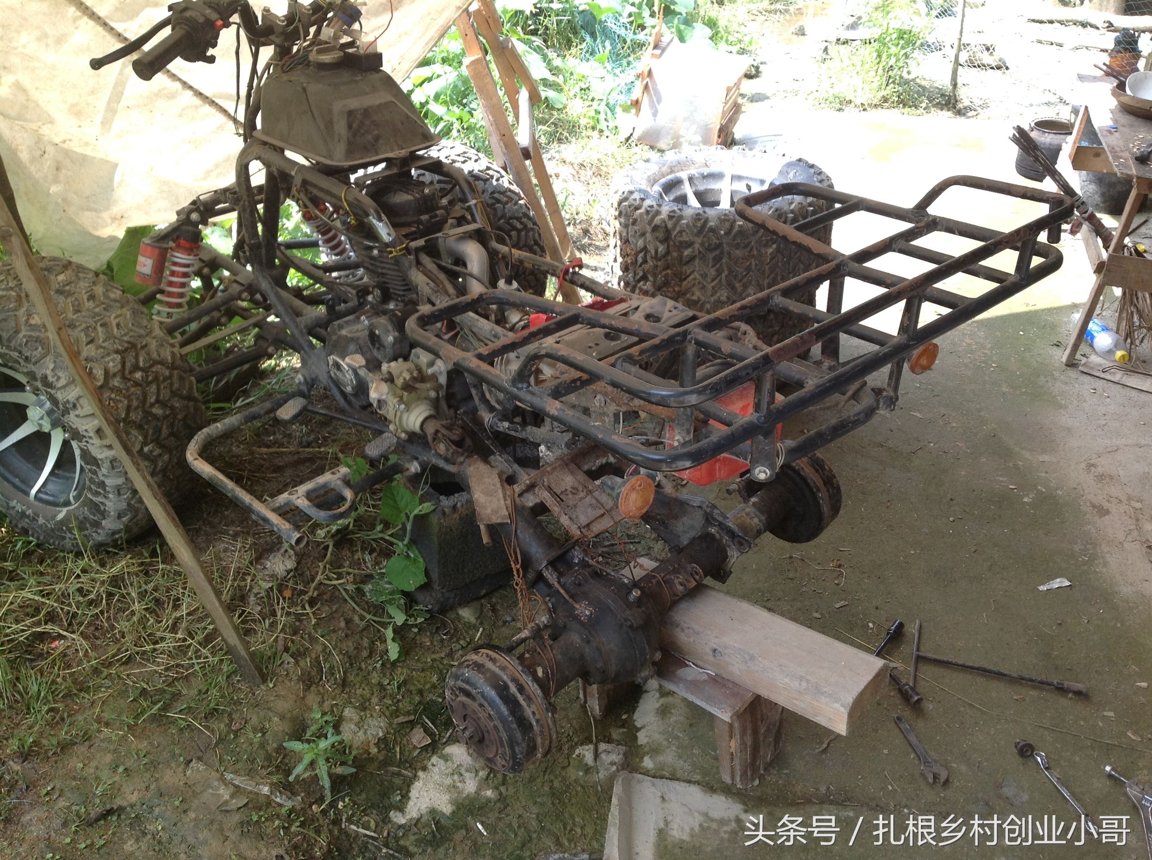 自改沙滩车教程,沙滩车改旋耕轮