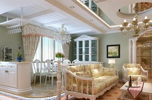 客厅和餐厅电视墙隔断装修效果图,客厅餐厅隔断做法图片