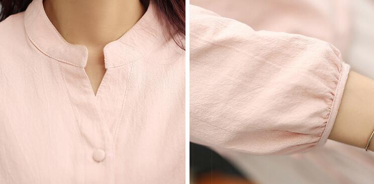 磨毛棉麻花边立领长裙,气质棉麻长裙