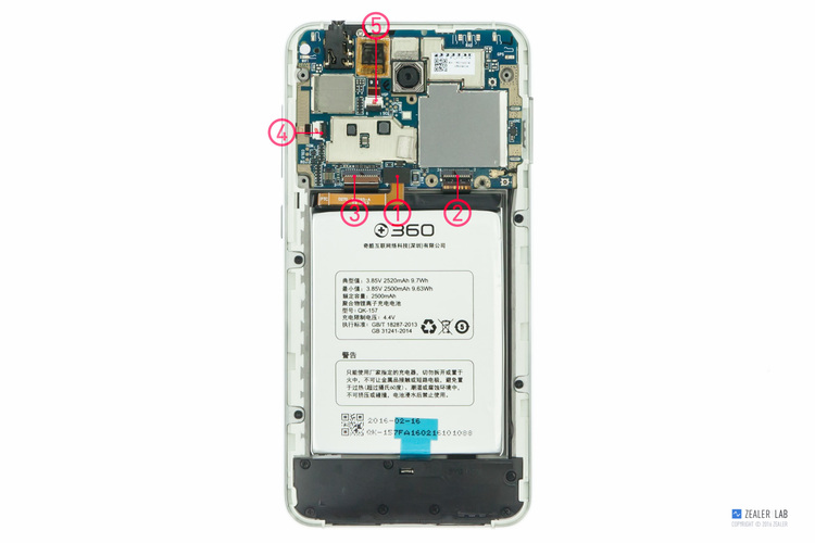 拆解360,360f4手机