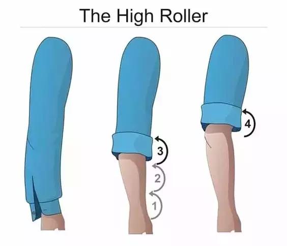 卷边牛仔裤技巧,牛仔衬衣卷边处理方法