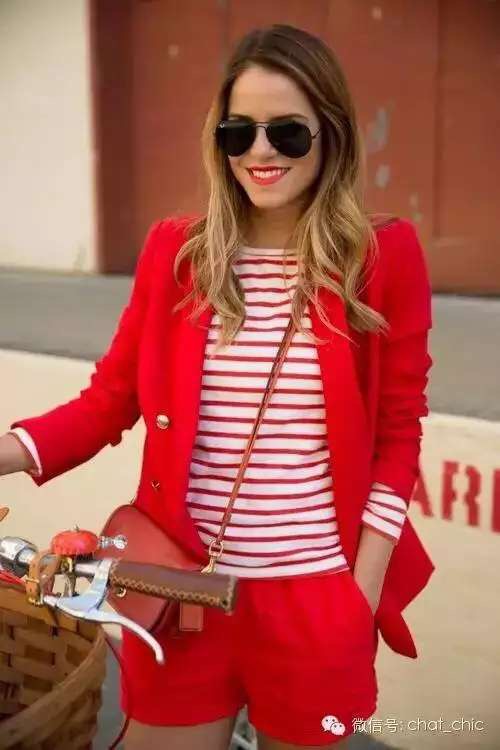 欢乐颂穿搭大全,红白条小香风